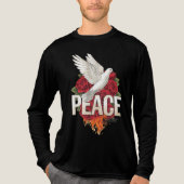 Peaceful Flames Dove Tri-Blend Shirt (Voorkant volledig)