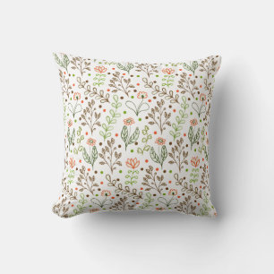 Peaceful floral and branch design for bruiloft kussen