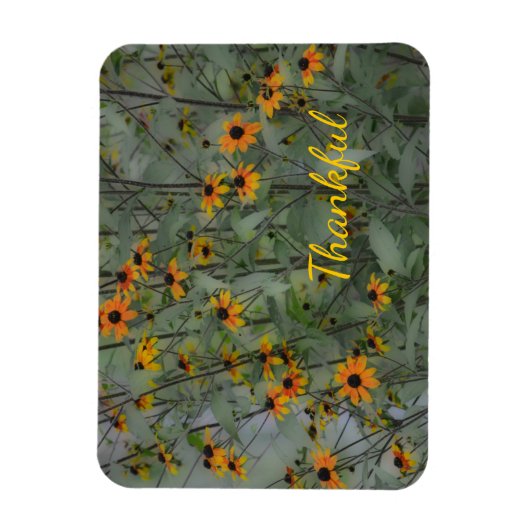 Peaceful Floral Thankful Magneet (Verticaal)