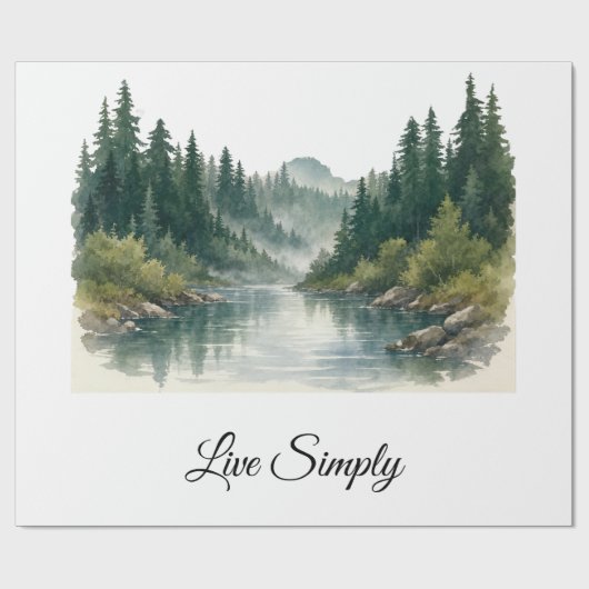 Peaceful Forest Gift Wrap Cadeaupapier (Vlak)