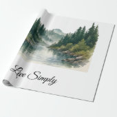 Peaceful Forest Gift Wrap Cadeaupapier (Uitgerold)