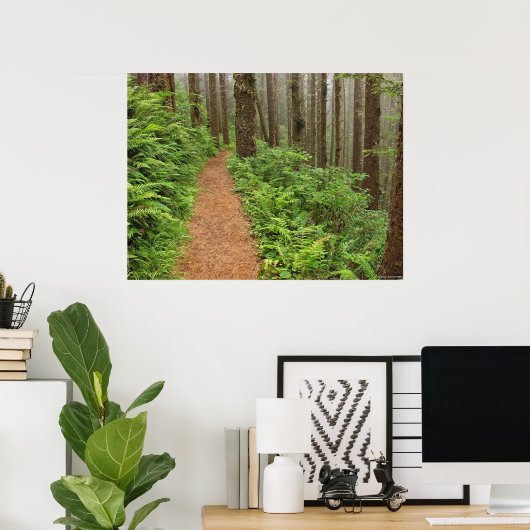 Peaceful Forest Trail Poster (Thuiskantoor)