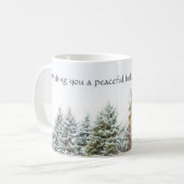 Peaceful Forest Winter Holiday Coffee Mok (Voorkant links)