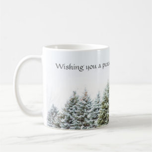 Peaceful Forest Winter Holiday Coffee Mok