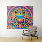 Peaceful Froggy Vibes for Your Space Wandkleed (In Situ (horizontaal))