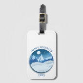 Peaceful Frosted Landscape  Bagagelabel (Voorkant (verticaal))