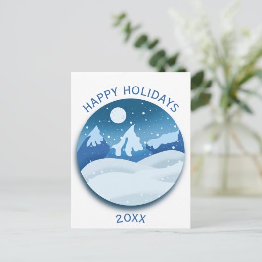 Peaceful Frosted Landscape  Briefkaart (Staand voorkant)