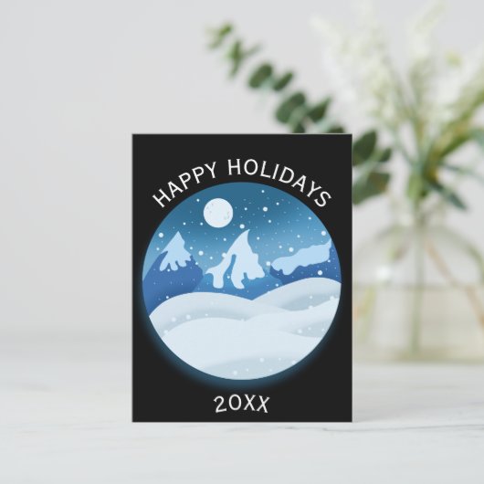 Peaceful Frosted Landscape  Briefkaart (Staand voorkant)