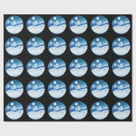 Peaceful Frosted Landscape Cadeaupapier (Vlak)