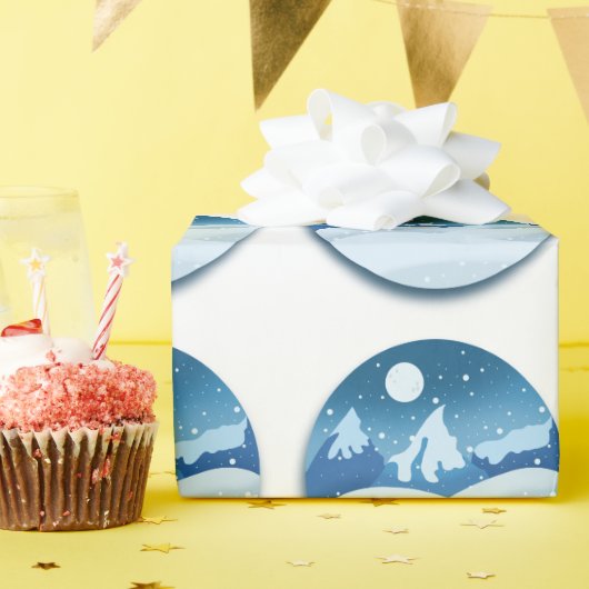 Peaceful Frosted Landscape Cadeaupapier (Verjaardagsfeest)