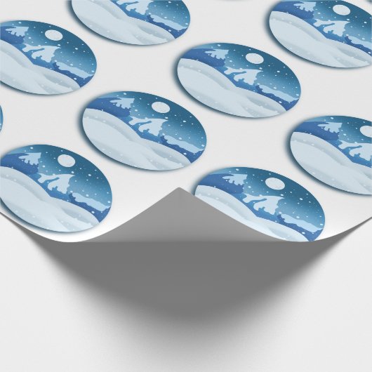 Peaceful Frosted Landscape Cadeaupapier (Hoek)