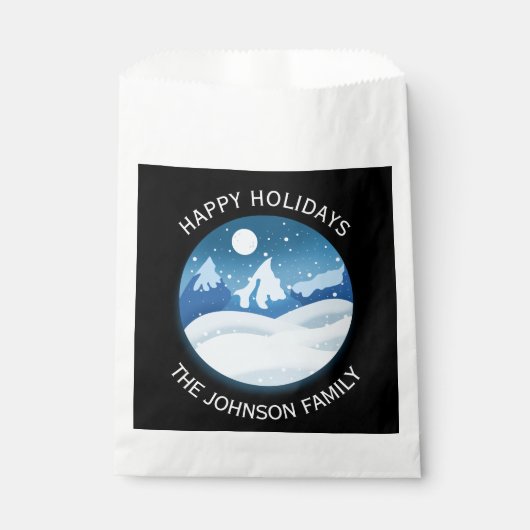 Peaceful Frosted Landscape Custom Bedankzakje (Voorkant)