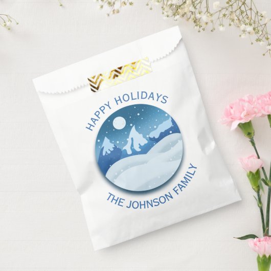 Peaceful Frosted Landscape Custom Bedankzakje (Gezegeld)