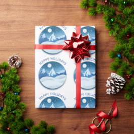 Peaceful Frosted Landscape Custom Cadeaupapier