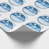 Peaceful Frosted Landscape Custom Cadeaupapier (Hoek)