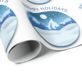 Peaceful Frosted Landscape Custom Cadeaupapier (Rol Hoek)