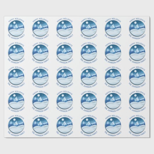 Peaceful Frosted Landscape Custom Cadeaupapier (Vlak)