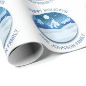 Peaceful Frosted Landscape Custom Cadeaupapier (Rol Hoek)