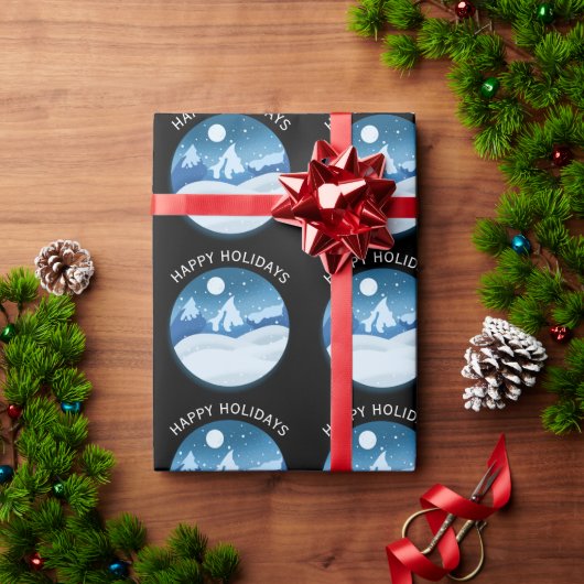 Peaceful Frosted Landscape Custom Cadeaupapier (Feestdagen Geschenken)