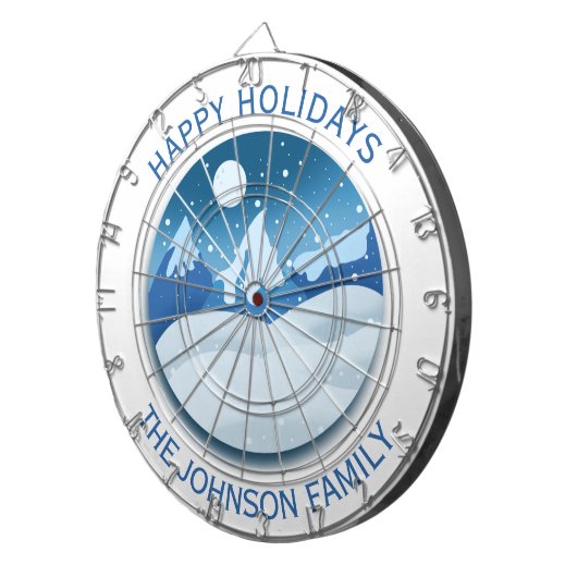 Peaceful Frosted Landscape Custom Dartbord (Voorkant Rechts)