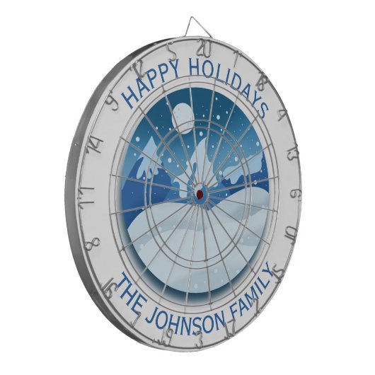 Peaceful Frosted Landscape Custom Dartbord (Voorkant Links)