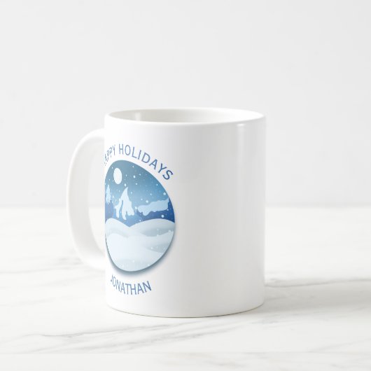 Peaceful Frosted Landscape Custom Koffiemok (Voorkant links)