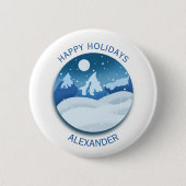 Peaceful Frosted Landscape Custom Ronde Button 5,7 Cm (Voorkant)