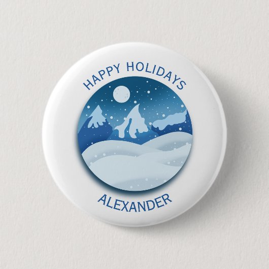 Peaceful Frosted Landscape Custom Ronde Button 5,7 Cm (Voorkant)