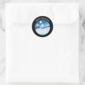 Peaceful Frosted Landscape Custom Ronde Sticker (Tas)