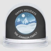 Peaceful Frosted Landscape Custom Sneeuwbol (Voorkant)