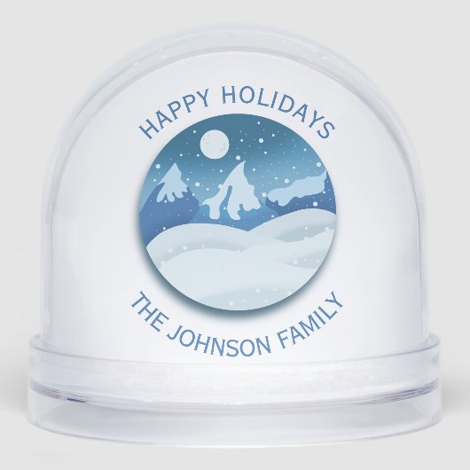 Peaceful Frosted Landscape Custom Sneeuwbol (Voorkant)