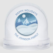 Peaceful Frosted Landscape Custom Sneeuwbol (Achterkant)