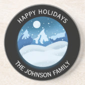 Peaceful Frosted Landscape Custom Zandsteen Onderzetter (Voorkant)