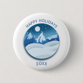 Peaceful Frosted Landscape  Ronde Button 5,7 Cm (Voorkant)