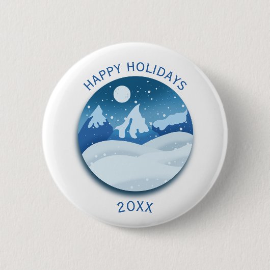 Peaceful Frosted Landscape  Ronde Button 5,7 Cm (Voorkant)