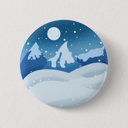 Peaceful Frosted Landscape Ronde Button 5,7 Cm (Voorkant)