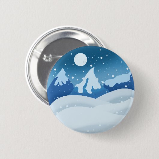 Peaceful Frosted Landscape Ronde Button 5,7 Cm (Voorkant /achterkant)