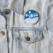 Peaceful Frosted Landscape Ronde Button 5,7 Cm (In situ)