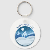 Peaceful Frosted Landscape  Sleutelhanger (Voorkant)