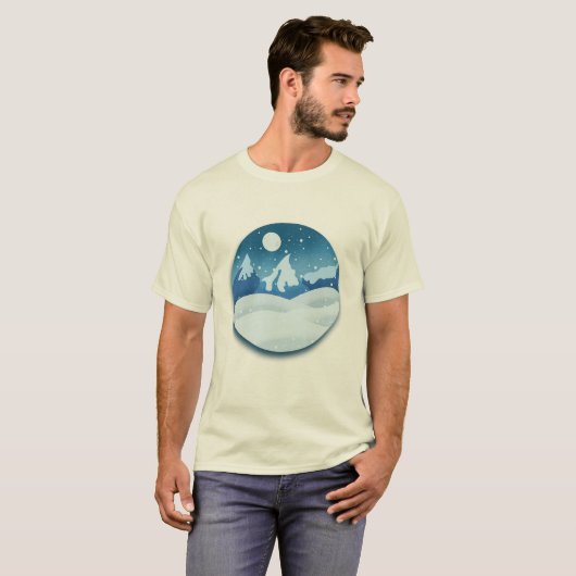 Peaceful Frosted Landscape T-shirt (Voorkant volledig)