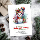 Peaceful funny snowman invite holiday joy digital kaart