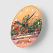 Peaceful Garden Acrylic Wall Clock Ronde Klok (Hoek)