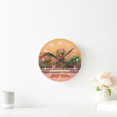 Peaceful Garden Acrylic Wall Clock Ronde Klok (Huis)