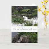 Peaceful Garden Condoleances Sympathie Kaart (Gele Bloem)