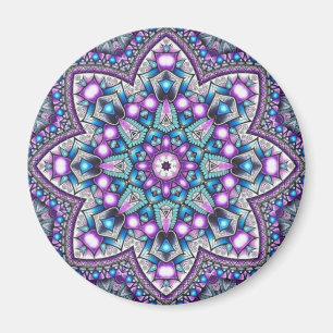 Peaceful Garden Kaleidoscope Mandala Magneet