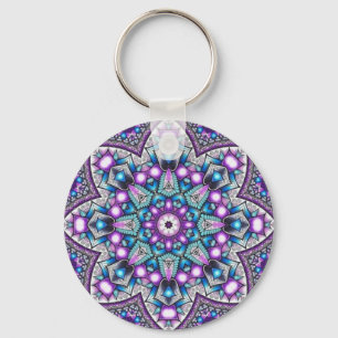 Peaceful Garden Kaleidoscope Mandala Sleutelhanger