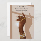 Peaceful Grace John 14:27 Faith Feestdagenkaart (Voorkant / Achterkant)