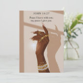 Peaceful Grace John 14:27 Faith Feestdagenkaart (Staand voorkant)