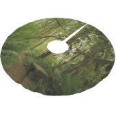 Peaceful Green Forest Trail in Washington Kerstboom Rok (Gekanteld)