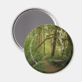 Peaceful Green Forest Trail in Washington Magneet (Voorkant / Achterkant)